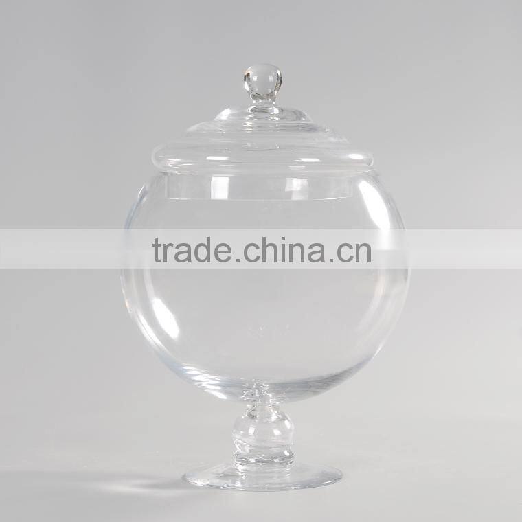 Large glass storage jar for food