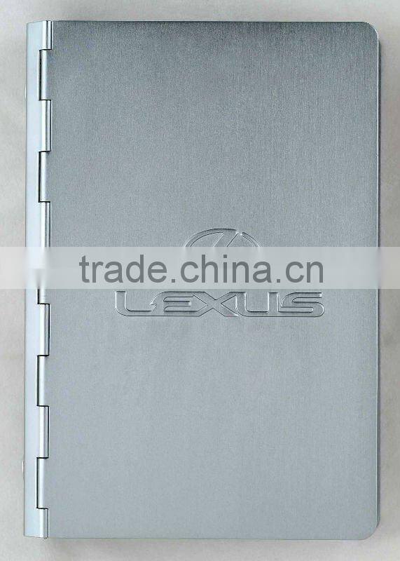 Aluminum notebook with pen