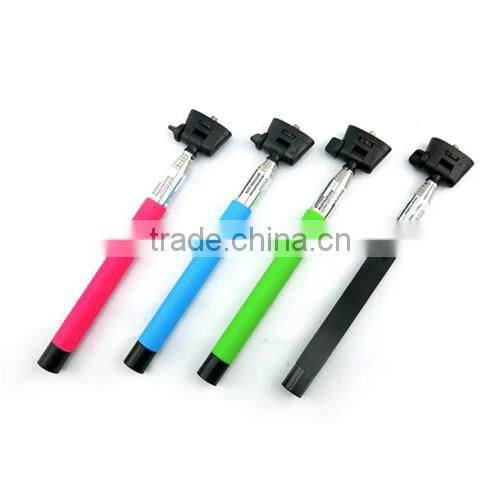 Factory price Bluetooth Shutter Extendable Handheld Selfie Stick Monopod for Samsung iPhone 5S
