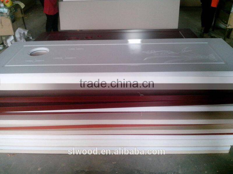 PVC finished solid wooden door