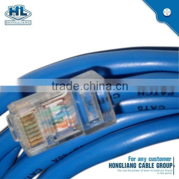 copper clad aluminum conductor PVC insulation 7pairs 14x1x0.50mm Cat5 Cat3 Network Cable