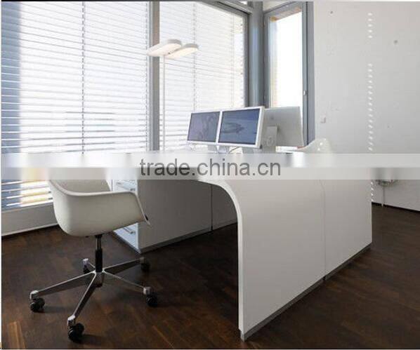 Flexible design solid surface Office Reception Counter Desk,Composite Acrylic counter desk, solid surface countertop