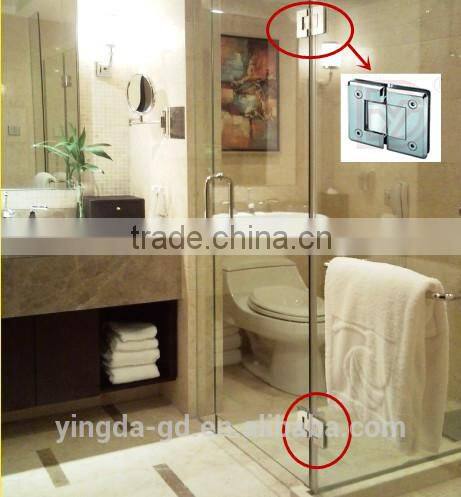 Different material bathroom shower door hinges