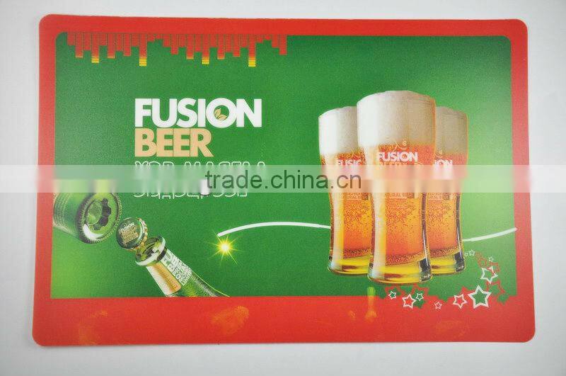 Customized red pp placemat, pp table mat plastic pp desk pad