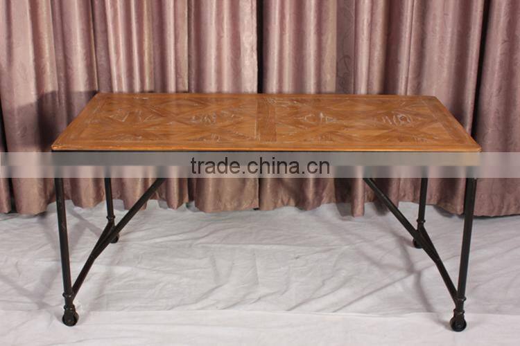 solid wood antique french style dining table