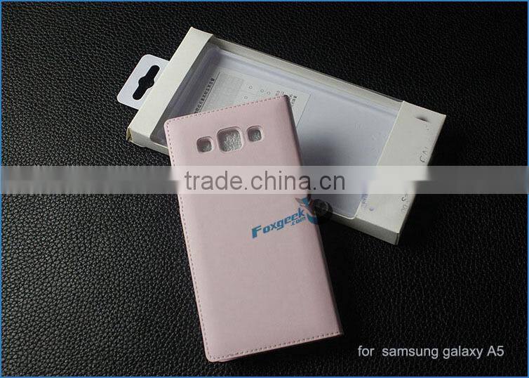 Cell phone case factory selling mobile phone leather case and leather flip case for samsung galaxy A5
