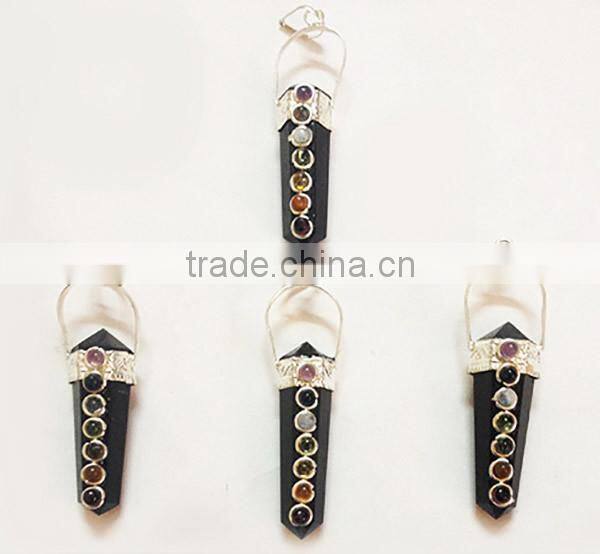 Wholesale Black Tourmaline Chakra Pendant | Wholesale agate Jewellery
