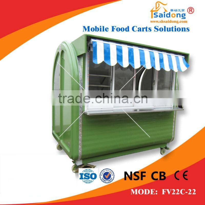Customized Mobile hot dog cart- mobile food cart-hamburger cart trailer for sale