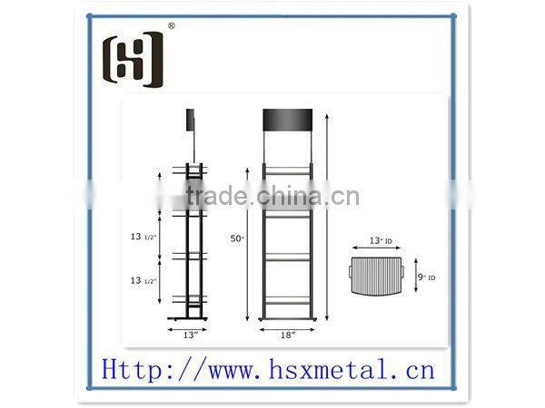 Single Sided Wine Tower display wine rack metal
