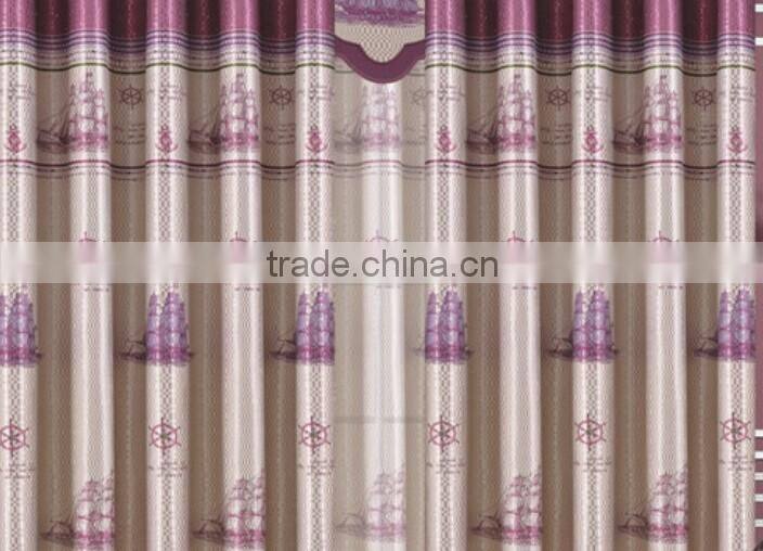 Blackout fabric printed sheer curtain net polyester sheer curtain