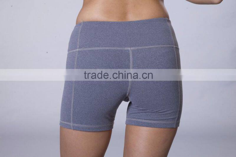 Fashion Active Gym Workout Wear Key Pocket Women Sports Shorts