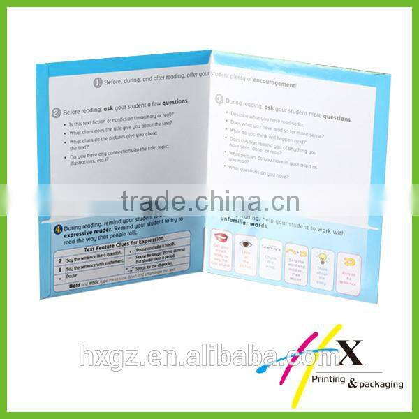 Custom 350gsm C2S paper printing kinds office folder