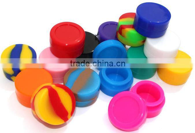Nonstick Silicone Oil Wax Concentrate Container Jar Vial Screw Top Round Storage Box