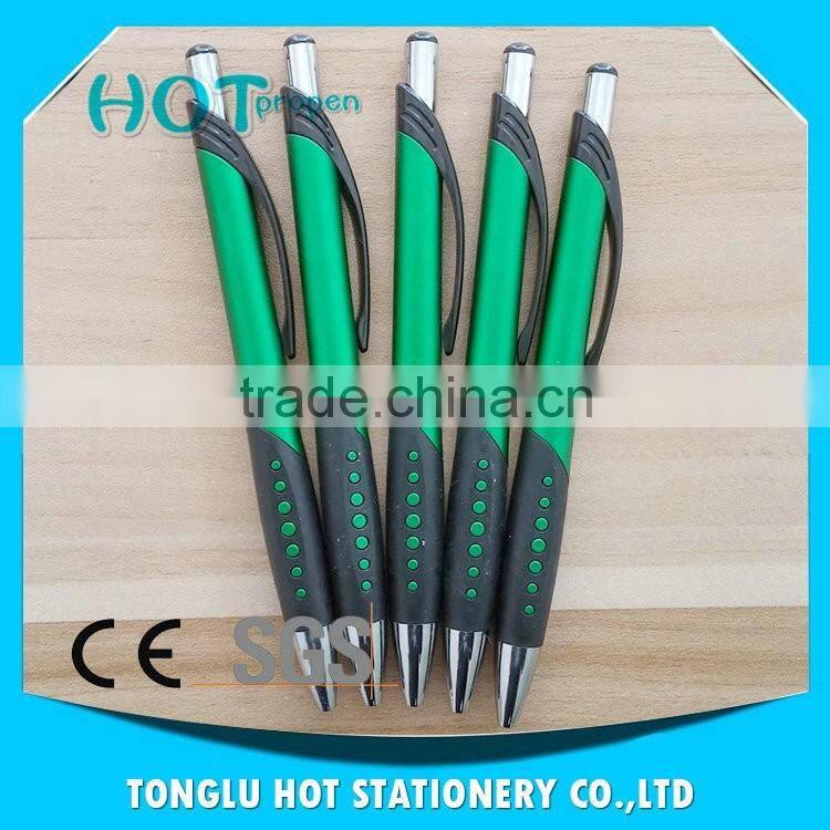High demand export products black clip and grip, chromed neb simple and cheap plastic pen