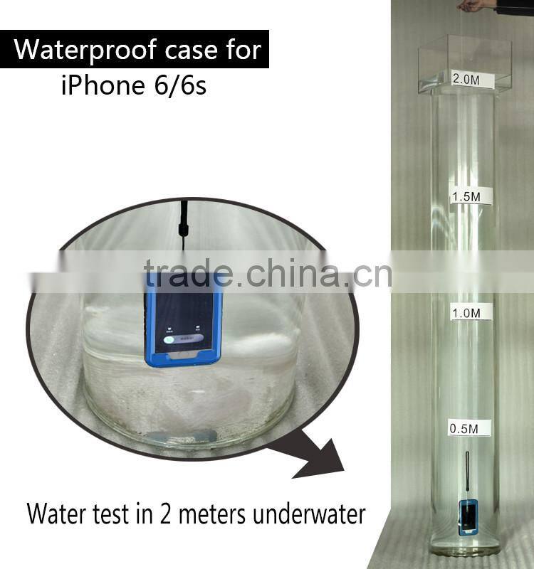 100% Seal Waterproof Phone Case for iPhone 6 6S White IP68 Mobile Housing