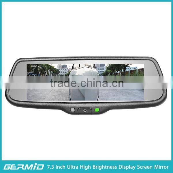 7.3 inch car mirror link full screen rear view mirror monitor with full hd dslr lcd monitor