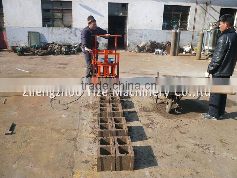 Manual hollow block maker concrete hollow block making machine price