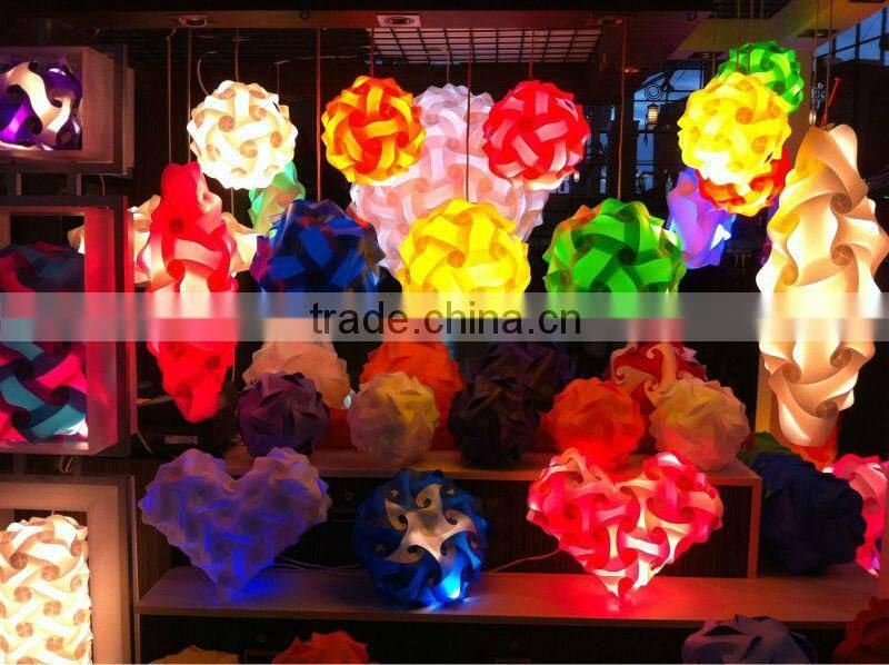 Modern Contemporary DIY Elements IQ Jigsaw Puzzle Lamp Shade Ceiling Pendant Lamp Ball Light Lighting
