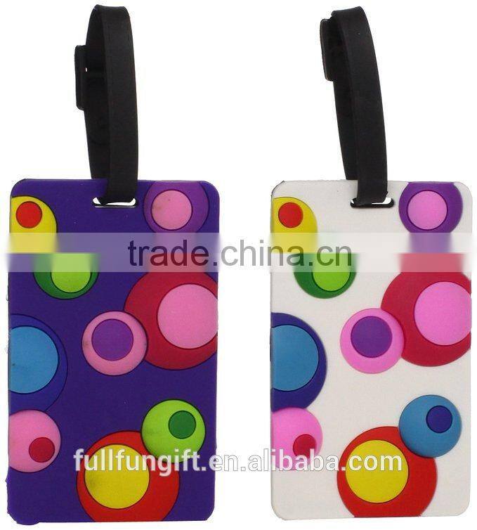 Fashion travelling airplane silicone silicone rubber tags with Genuine Leather Strap