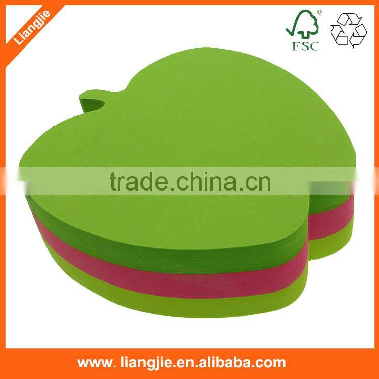 Eco-friendly promotional neon and colorful sticky note pad customed office and school self-adhesive note pad
