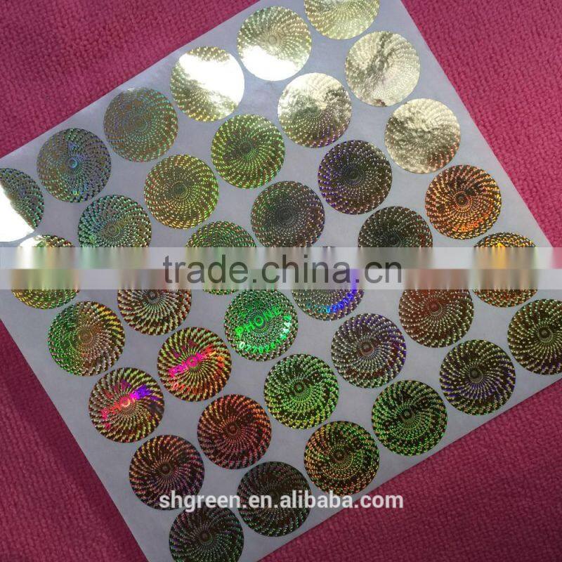 silver basis anti-counterfeit security hologram sticker