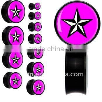 Acrylic saddle plugs body piercing jewelry ear expander
