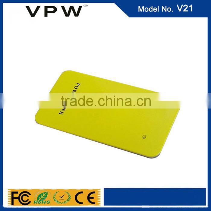 Hot sale !! Best quality Slim Li-Polymer Dual USB Power Bank cute for cell phone