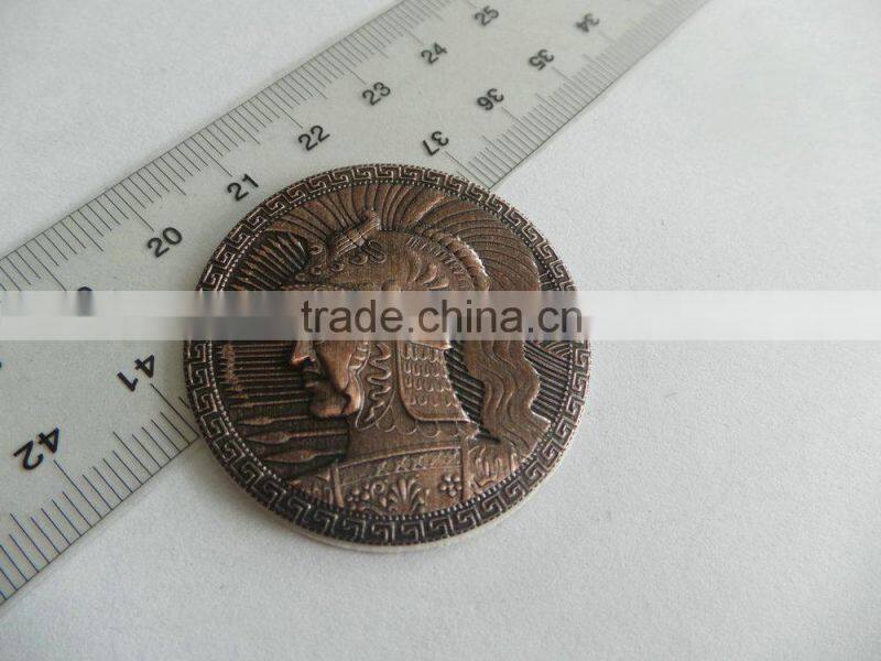2016 High quality metal brass/copper 3D badge coins tokens for souvenir