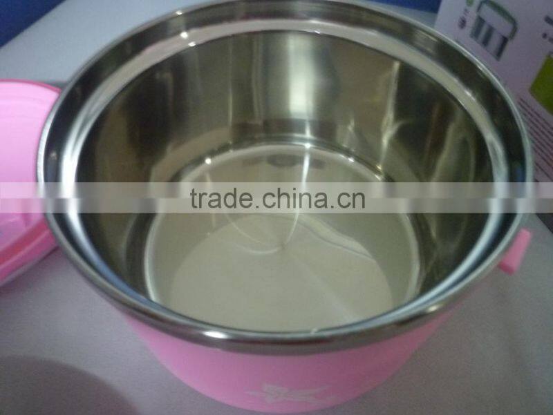 BEST SALES STAINLESS STEEL LUNCH BOX WITH LOCK,1/2/3 TIERS,GREEN MADE IN CHINA