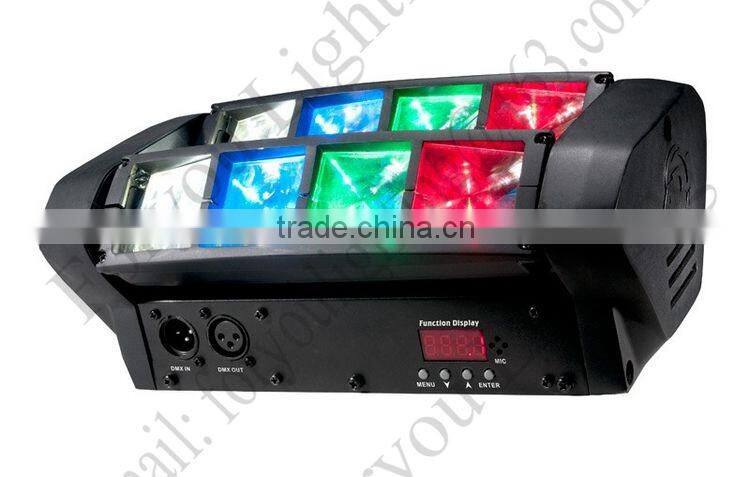 8x 3Watt Professional Stage Disco DJ Wedding Party ADJ ON-X 8 Eye Sharpy 8*3W RGBW LED Mini Spider Beam Light