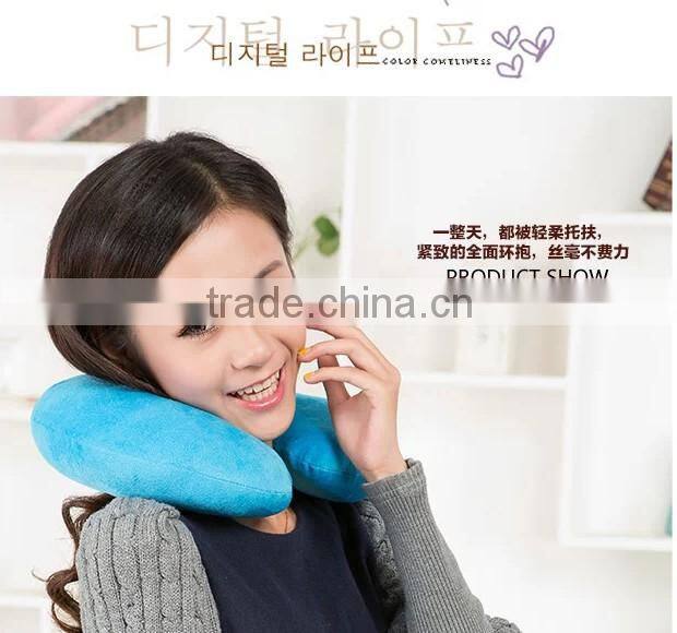 China wholesale multicolors travel neck pillow, with polyester fiber filling
