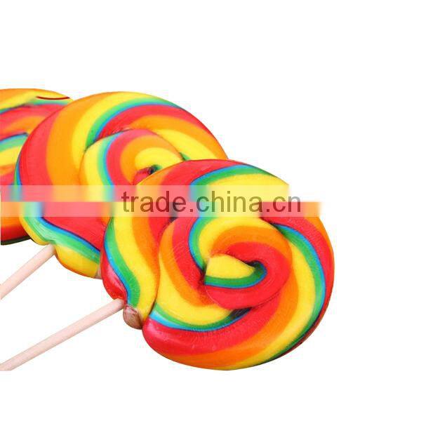 Handmade Sugar Fruit rainbow Stick Lollipop Hard Sweets Candy