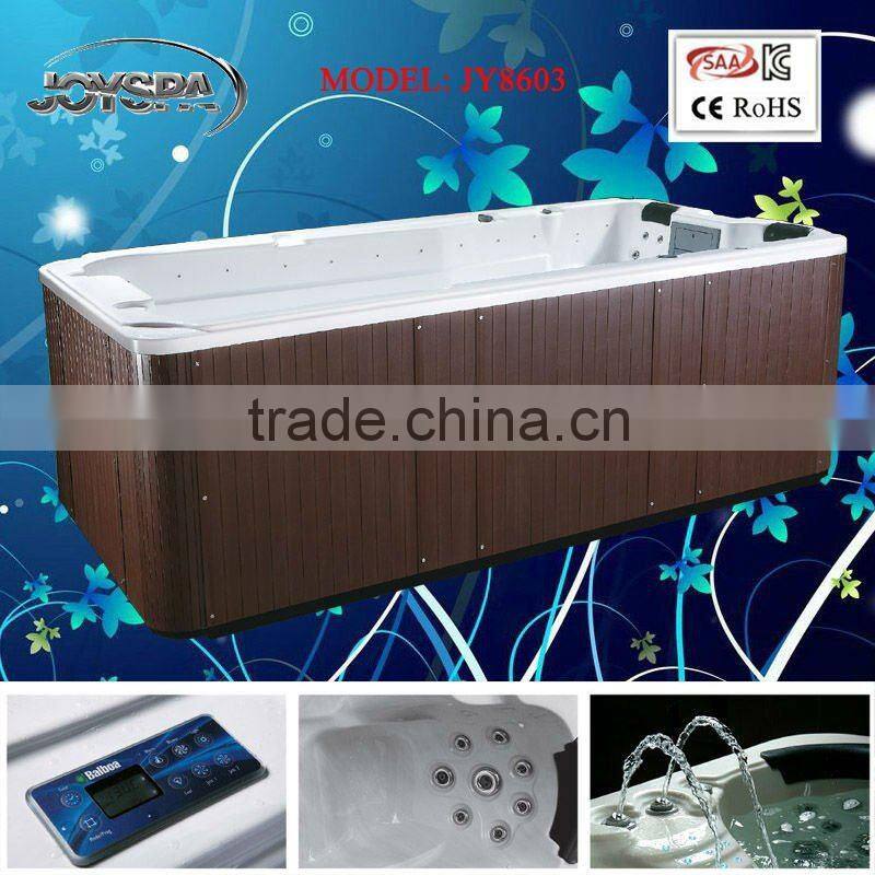 Fiberglass swimming pool spa with powerful massage jets endless spa pool JY8603