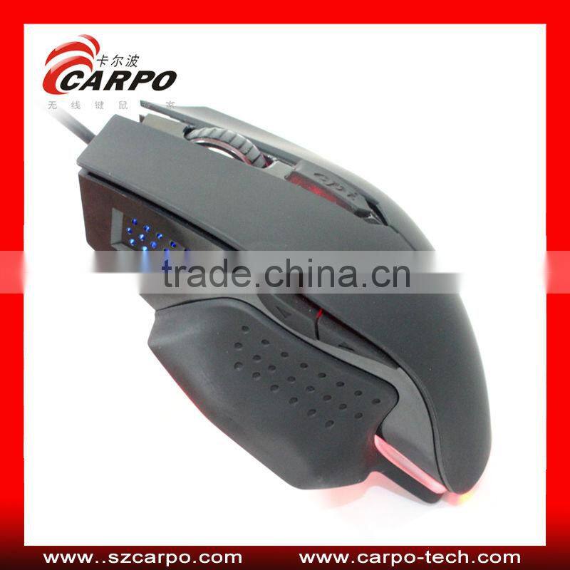 Cool 6keys high resolution 2400dpi wired Gaming mouse for micro pc mini computer C502