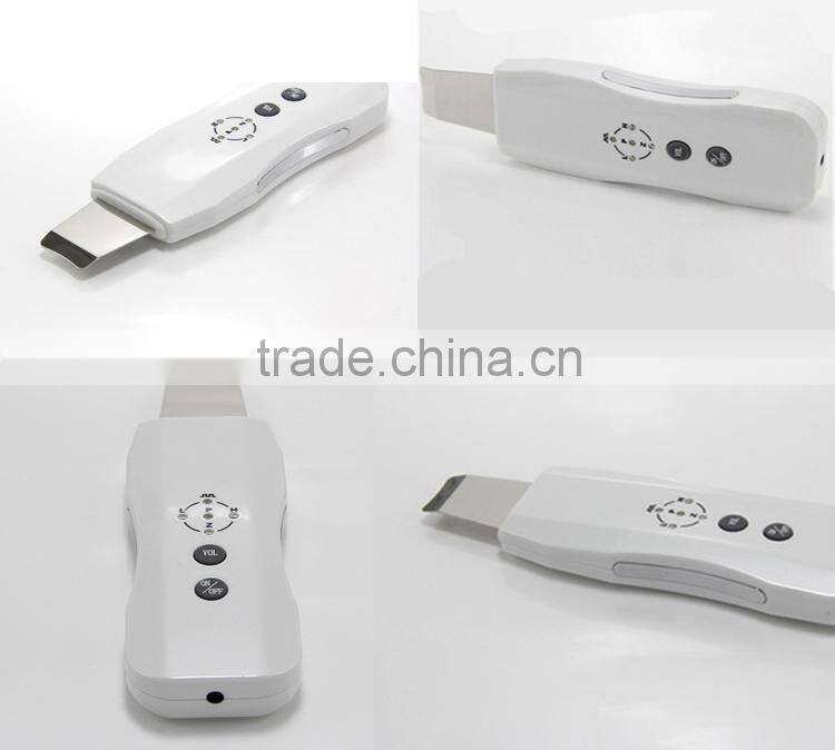 portable Rechargeable ultrasonic skin scrubber, skin scrubber ultrasonic peeling