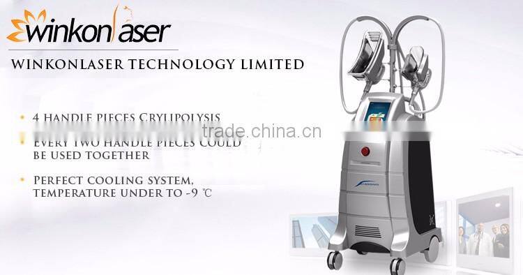 Hot selling 4 handles treatment handles newest slimming cryolipolysis machine