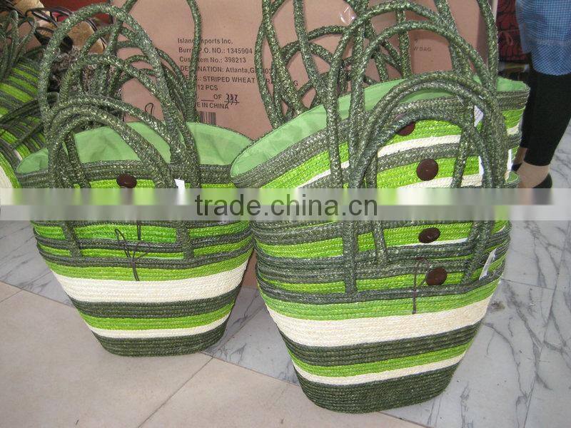 2015 New Style Stripes Fashion Straw Bag