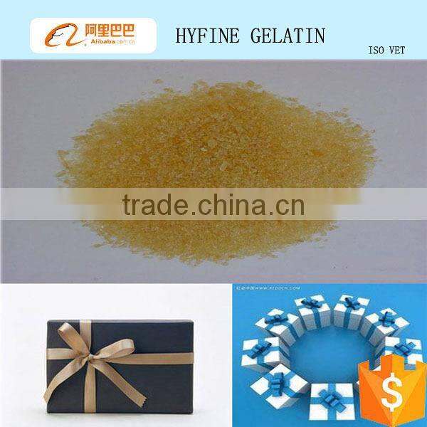 Industrial bovine skin gelatin for packaging gift boxes