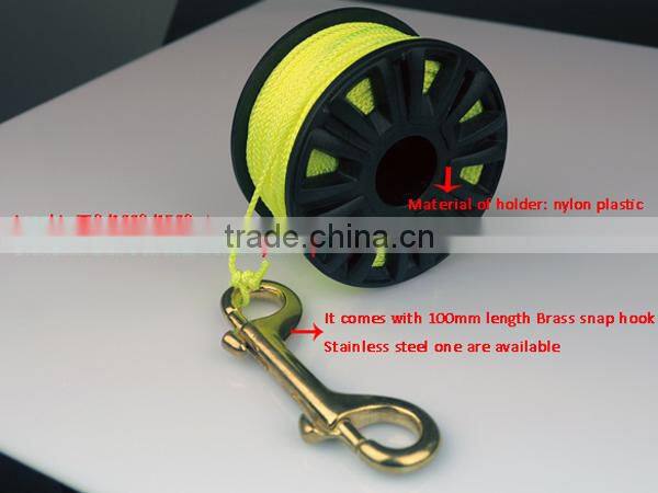 plastic dive reel fly reel nylon reel with brass hook
