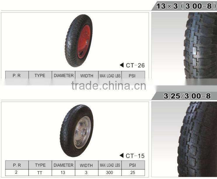3.25/3.00-8 wheelbarrow wheel lawn garden agriculture horticultural tire
