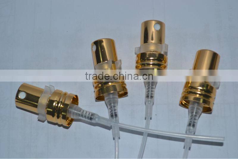 Crimp spray pump with thread
