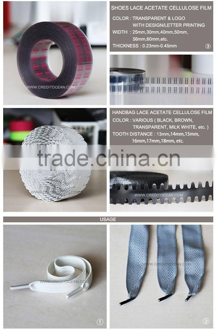 cellulose acetate plastic films for tipping shoelace