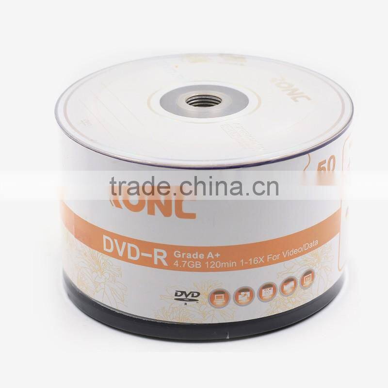 High Compatibility Blank DVDs White Inkjet Printable 16X 4.7GB Disc