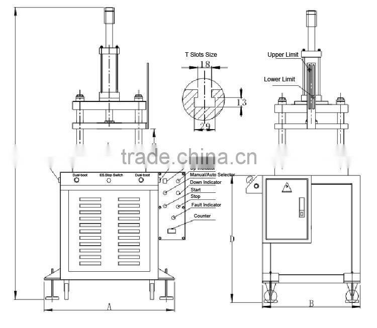 China JULY brand Four Columns 10 Ton Hydraulic Press Track Chain