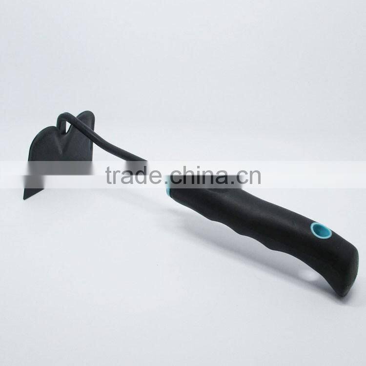 Most popular style carbon steel hoe head steel hoe with PP+TPR plastic handle