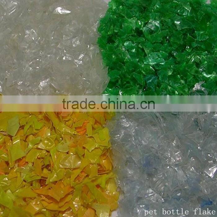 Factory price cold and hot washed clear pet bottle flake plastic scrap