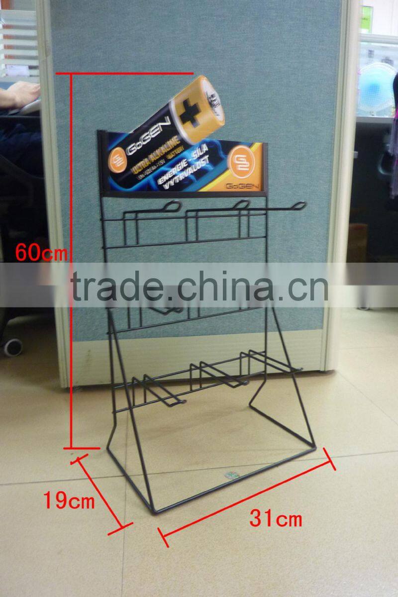 Metal Wire Counter Top Battery Display Stand