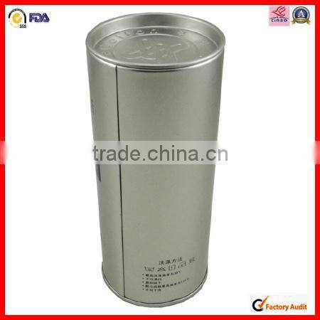 round new tin box for packing wine bottle