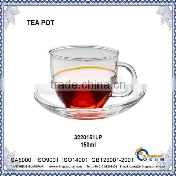 clear borosilicate glass tea pot TC151LP