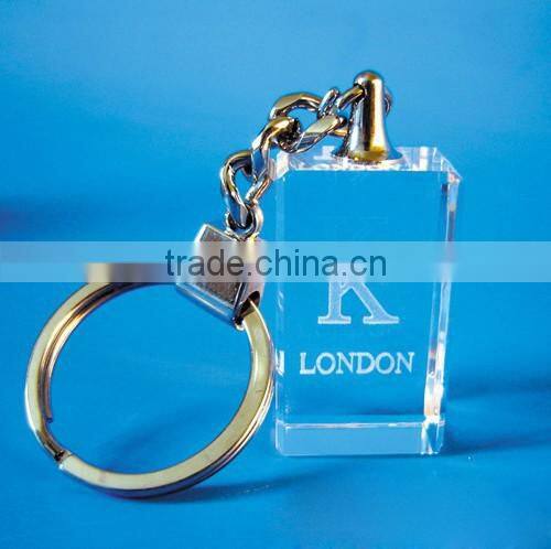 logo engraved crystal keychain wholesale no lights
